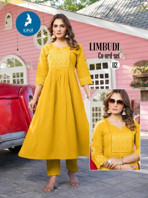 Limbudi by Kaya Cotton Flex Super quality Co ord set at affordable rate kurtis catalogs