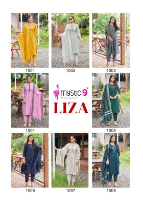 Liza vol 1 by Maystic 9 Premium Quality Cotton Handloom Straight kurti pant and dupatta catalogue at affordable rate  readymade suit catalogs