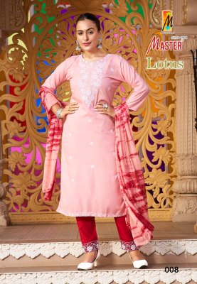 Lotus by Master Reyon embroidered fancy kurti pant with dupatta catalogue at affordable rate readymade suit catalogs