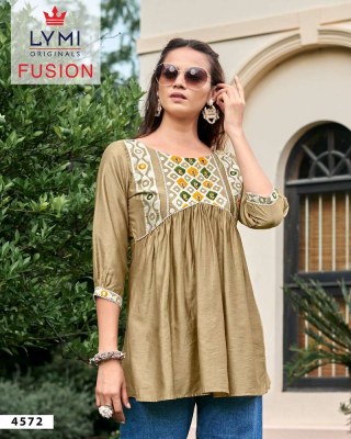 Lymi Fusion Viscous Rayon Western Short Top Collection  kurtis catalogs