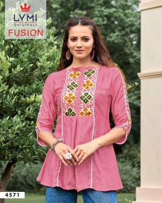 Lymi Fusion Viscous Rayon Western Short Top Collection  kurtis catalogs