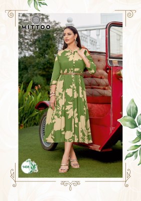 MIttoo Belt Vol 19 Rayon Printed Kurti With Belt buy wholesale Price In Surat  kurtis catalogs