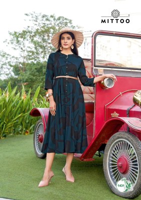 MIttoo Belt Vol 19 Rayon Printed Kurti With Belt buy wholesale Price In Surat  kurtis catalogs