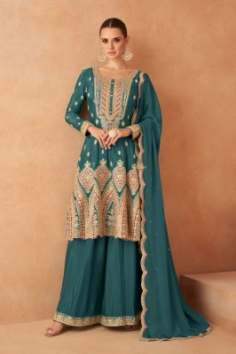 Maahi by Gulkayra designer real designer embroidered fancy sharara suit catalogue at amaviexpo fancy sharara suit Catalogs