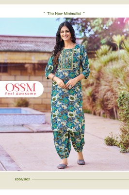 Maahi vol 3 by OSSM premium reyon heavy neck work fancy kurta pajama catalogue at low rate kurta pajama