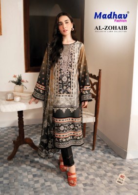 Madhav Al Zohaib Vol 4 Design 4001 to 4006 Lawn Cotton Pakistani Suits Wholesale Rate  pakistani suit catalogs