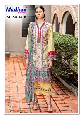 Madhav fashion by al Zohaib vol 2 pure lawn cotton unstitched dress material catalogue at low rate salwar kameez catalogs