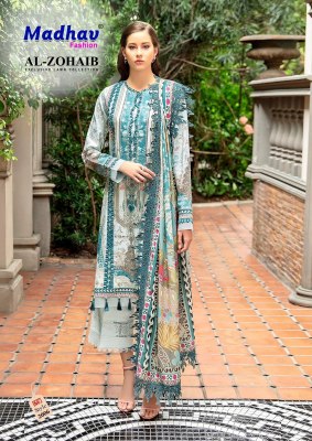 Madhav fashion by al Zohaib vol 2 pure lawn cotton unstitched dress material catalogue at low rate salwar kameez catalogs