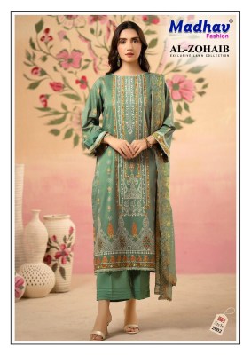 Madhav fashion by al Zohaib vol 2 pure lawn cotton unstitched dress material catalogue at low rate salwar kameez catalogs