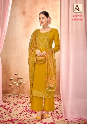 Maharani ED 3 by Alok suit chanderi embroidered unstitched suit catalogue at low rate salwar kameez catalogs