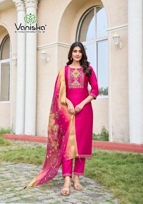 Maharani vol 1 by Vaniska Straight Gadhwal cotton readymade suit catalogue at affordable rate  readymade suit catalogs