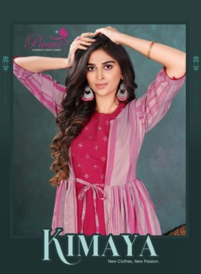 Mahavir creation by paavis present Kimaya fancy Kurti with koti catalogue at low rate paavi