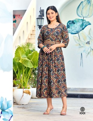 Mahavir creation present Paavi new rayon printed flaired kurti with belt catalogue at low rate kurtis catalogs