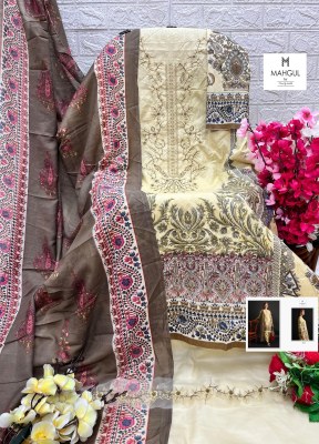 Mahgul by Binsaeed vol 2 lawn cotton printed and embroidered unstitched dress material catalogue salwar kameez catalogs