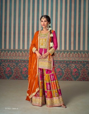 Mahi Pro by Sayuri Designer Premium chono Silk Embroidered sharara suit catalogue at low rate fancy sharara suit Catalogs