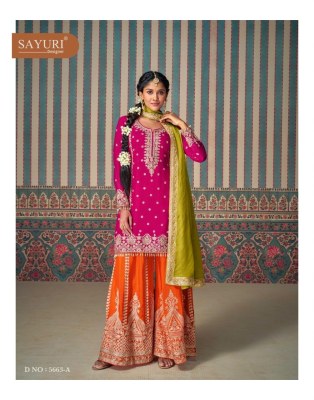 Mahi Pro by Sayuri Designer Premium chono Silk Embroidered sharara suit catalogue at low rate fancy sharara suit Catalogs