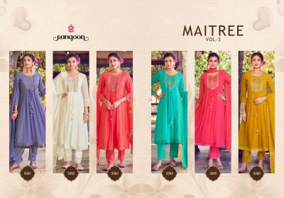 Maitree vol 3 by Rangoon georgette embroidered fancy anarkali suit catalogue at affordable rate fancy Anarkali suit catalogs