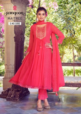 Maitree vol 3 by Rangoon georgette embroidered fancy anarkali suit catalogue at affordable rate fancy Anarkali suit catalogs
