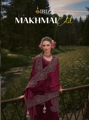 Makhmal edit by IBIZA pure embroidered fancy unstitched collection at low rate  IBIZA