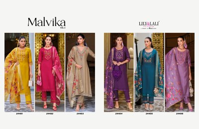 Malvika 3 by Lily and lali Hand embroidered designer readymade suit catalogue at affordable rate readymade suit catalogs