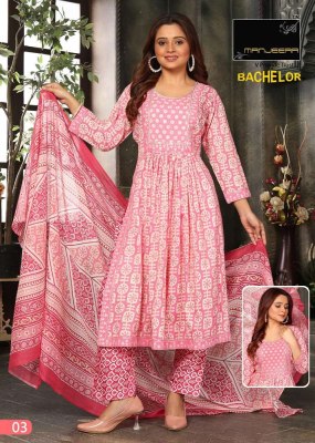 Manjeera Bachelor nyra cut top pant dupatta set Kurti catalogue  Manjeera