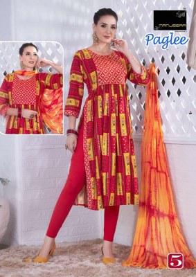 Manjeera Paglee Nyra cut Kurti pant dupatta set wholesale Kurti catalogue Surat  kurtis catalogs