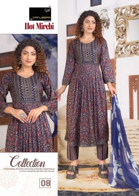 Manjeera Presents Hot Mirchi Naira cut 3pce wholesale Kurti catalogue  kurtis catalogs