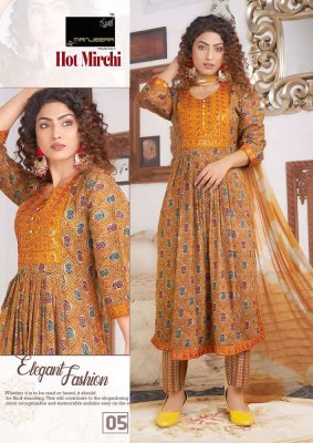 Manjeera Presents Hot Mirchi Naira cut 3pce wholesale Kurti catalogue  kurtis catalogs