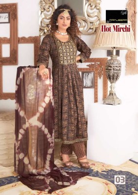 Manjeera Presents Hot Mirchi Naira cut 3pce wholesale Kurti catalogue  kurtis catalogs