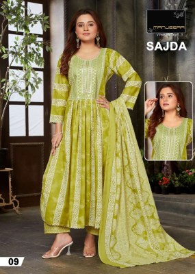 Manjeera Sajda nyra cut 3pice set Kurti catalogue wholesale  kurtis catalogs