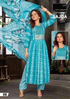 Manjeera Sajda nyra cut 3pice set Kurti catalogue wholesale  kurtis catalogs