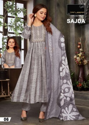 Manjeera Sajda nyra cut 3pice set Kurti catalogue wholesale  kurtis catalogs