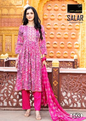 Manjeera by salaar designer reyon foil print naira cut readymade suit catalogue at wholesale price  readymade suit catalogs