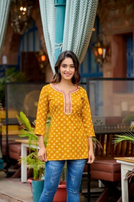 Mannat by Rangmaya fancy printed neck embroidered western wear catalogue at affordable rate western wear catalogs