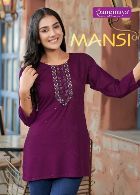 Mansi by Rangmaya amazing trendy western top collection at amavi expo Rangmaya