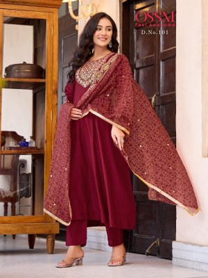 Mantra by OSSM roman silk fancy embroidered readymade suit catalogue readymade suit catalogs