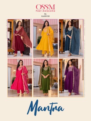 Mantra by OSSM roman silk fancy embroidered readymade suit catalogue readymade suit catalogs