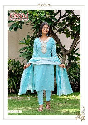 Mantra vol 2 by OSSM Pure cotton embroidered readymade suit catalogue at affordable rate  readymade suit catalogs