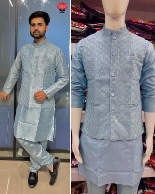 Manyavar 5 presenting Heavy banglori silk Mens kurta payjama and koti catalogue kurta pajama