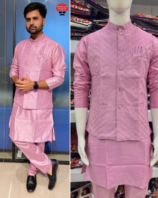 Manyavar 5 presenting Heavy banglori silk Mens kurta payjama and koti catalogue kurta pajama