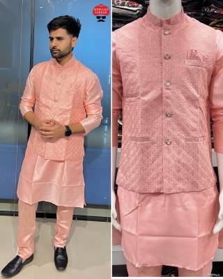 Manyavar 5 presenting Heavy banglori silk Mens kurta payjama and koti catalogue kurta pajama