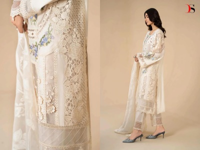 Maria B 24 by Deepsy Suit Pure Cotton with Self Embroidered unstitched suit catalogue at amaviexpo pakistani suit catalogs