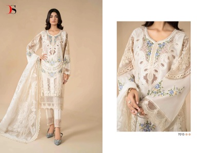 Maria B 24 by Deepsy Suit Pure Cotton with Self Embroidered unstitched suit catalogue at amaviexpo pakistani suit catalogs