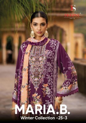Maria B Winter Collection 25-3 by Deepsy Suits Pure Viscose Pashmina Embroidered Dress Material Wholesale wholesale catalogs