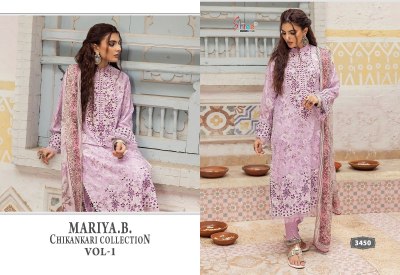 Maria B chikankari vol 1 by Shree fab pure cotton embroidered unstitched dress material catalogue at affordable rate salwar kameez catalogs