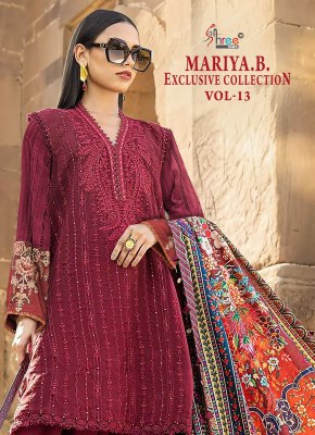 Maria B vol 13 by Shree Fab Heavy reyon Embroidered Pakistani suit catalogue at low rate wholesale catalogs