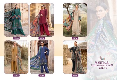 Maria B vol 13 by Shree Fab Heavy reyon Embroidered Pakistani suit catalogue at low rate pakistani suit catalogs