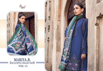 Maria B vol 13 by Shree Fab Heavy reyon Embroidered Pakistani suit catalogue at low rate pakistani suit catalogs