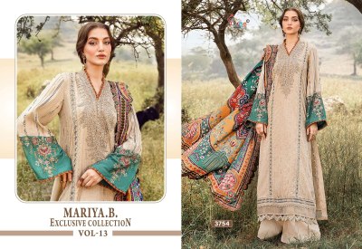 Maria B vol 13 by Shree Fab Heavy reyon Embroidered Pakistani suit catalogue at low rate pakistani suit catalogs