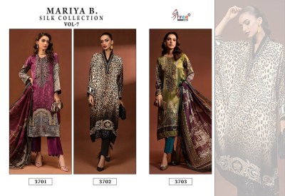 Maria b silk vol 7 by shree fab japan satin digital printed salwar suit catalogue pakistani suit catalogs